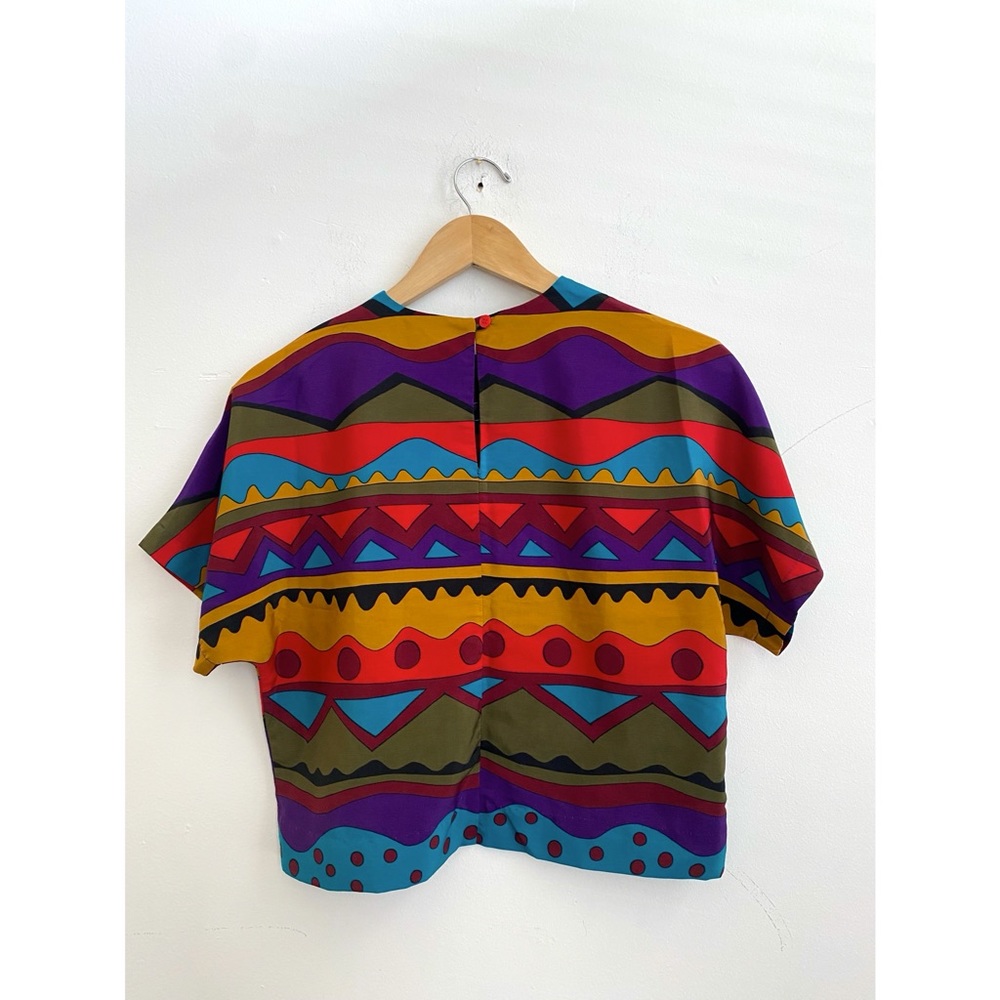 Vintage Abstract Landscape Blouse Medium/large - Picture 7 of 7
